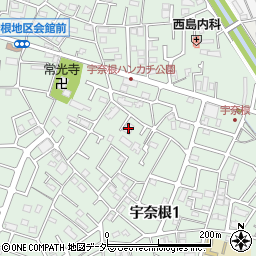 グループホームたのしい家 宇奈根周辺の地図