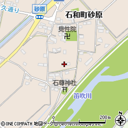 山梨県笛吹市石和町砂原151-1周辺の地図