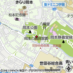 東京都世田谷区岡本2丁目周辺の地図