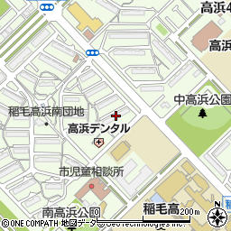 稲毛高浜南住宅１４号棟周辺の地図