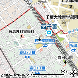 松屋西千葉店周辺の地図