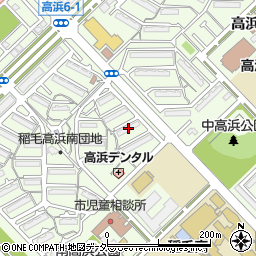 稲毛高浜南住宅１３号棟周辺の地図