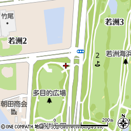 若洲公園トイレ周辺の地図