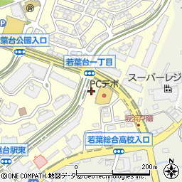 ピーシーデポスマートライフ稲城若葉台店周辺の地図
