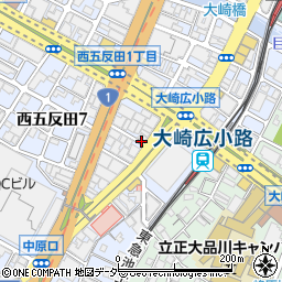 東京都品川区西五反田8丁目周辺の地図