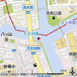 天王洲橋周辺の地図