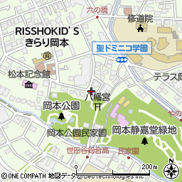 岡本二丁目公園周辺の地図