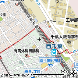 千葉市西千葉駅第１自転車駐車場周辺の地図