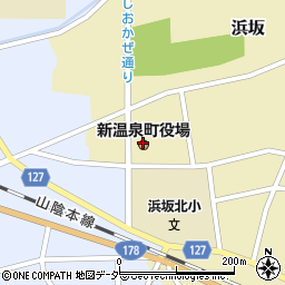 新温泉町役場　企画課周辺の地図