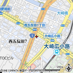 ほぐし家　五反田西口店周辺の地図
