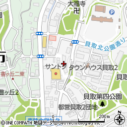 多摩貝取北郵便局周辺の地図