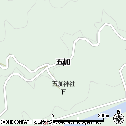 岐阜県加茂郡東白川村五加周辺の地図