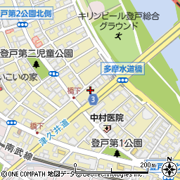 水道修理の救急車川崎登戸新町店周辺の地図