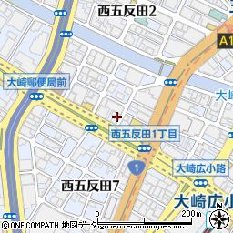 ゆで太郎　西五反田本店周辺の地図