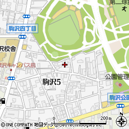 東京都世田谷区駒沢5丁目周辺の地図