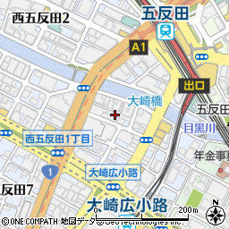 ヒーローズキッチン 五反田店周辺の地図