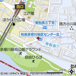 Ｕパーキング東和泉３丁目駐車場周辺の地図