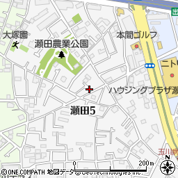 東京都世田谷区瀬田5丁目周辺の地図