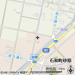 山梨県笛吹市石和町砂原278周辺の地図