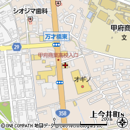 ガスト甲府上今井店周辺の地図