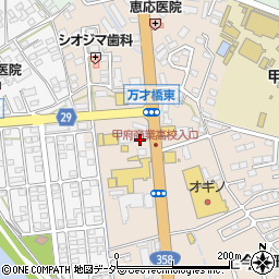 株式会社吉字屋　本店・セルフＡＳＫ甲府南ＳＳ周辺の地図