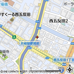 大崎郵便局西側パーキングチケット周辺の地図
