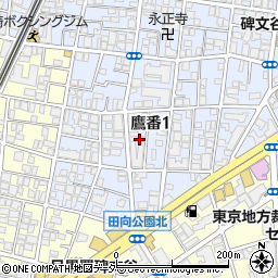 東京都目黒区鷹番1丁目周辺の地図