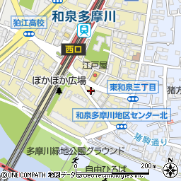タイムズ和泉多摩川駅前第２駐車場周辺の地図