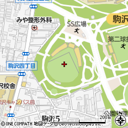 東京都駒沢オリンピック公園総合運動場硬式野球場周辺の地図