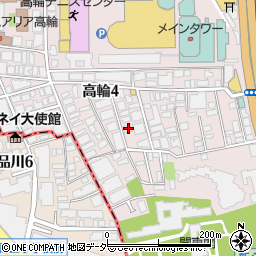 東京都港区高輪4丁目20-17周辺の地図