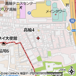 東京都港区高輪4丁目20周辺の地図