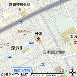 日本体育大学日体幼稚園周辺の地図
