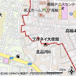 東京都港区高輪4丁目15周辺の地図