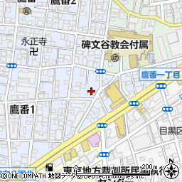 東京都目黒区鷹番1丁目7-5周辺の地図