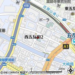 東京都品川区西五反田2丁目周辺の地図