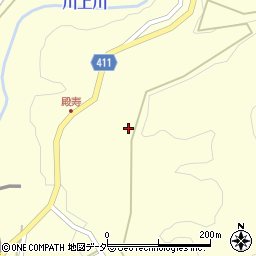 岐阜県中津川市川上奥屋周辺の地図