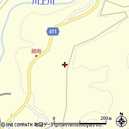 岐阜県中津川市川上（奥屋）周辺の地図