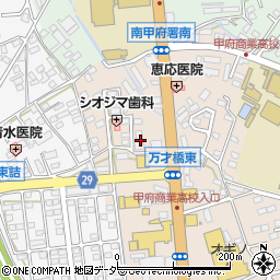 山梨県甲府市上今井町182周辺の地図