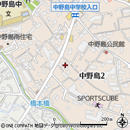 中野島奉斎殿周辺の地図