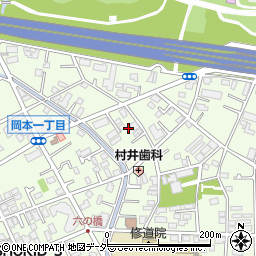 東京都世田谷区岡本1丁目周辺の地図