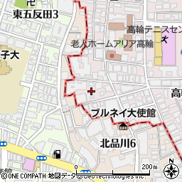 東京都港区高輪4丁目14周辺の地図