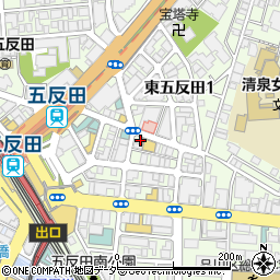 品川東五反田郵便局周辺の地図