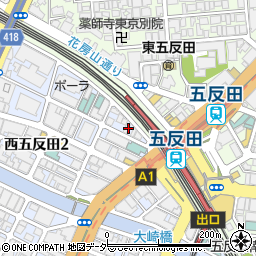アイパーキング五反田駅前駐車場周辺の地図
