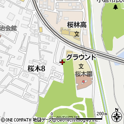 桜木京願台公園周辺の地図