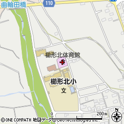 南アルプス市櫛形北体育館周辺の地図