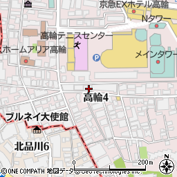 東京都港区高輪4丁目12周辺の地図