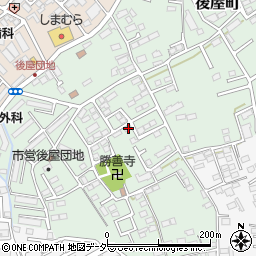 山梨県甲府市後屋町550-15周辺の地図