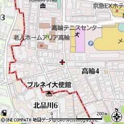 東京都港区高輪4丁目5-10周辺の地図