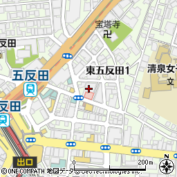 東京都品川区東五反田1丁目周辺の地図