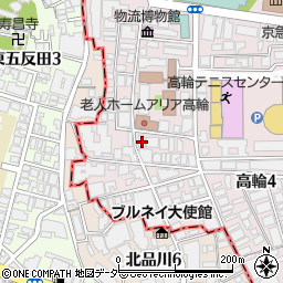 東京都港区高輪4丁目5-3周辺の地図